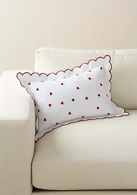 Hearts Scallop Decorative Throw Pillow