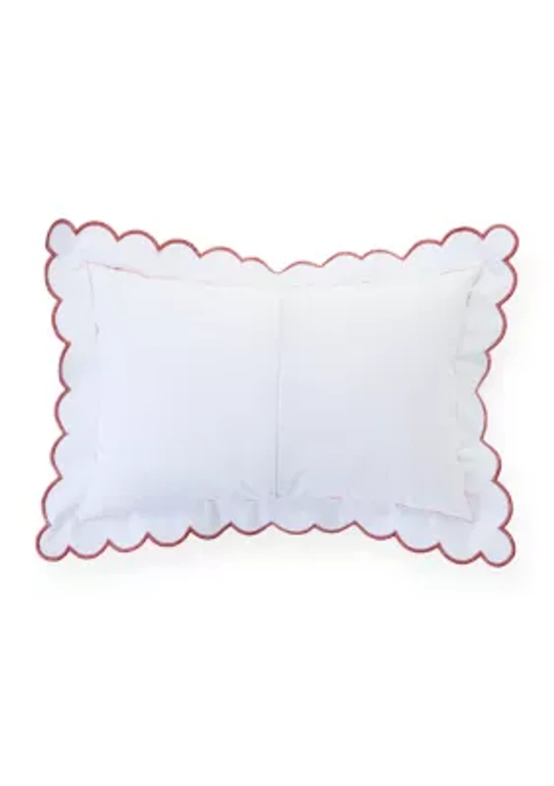 Hearts Scallop Decorative Throw Pillow