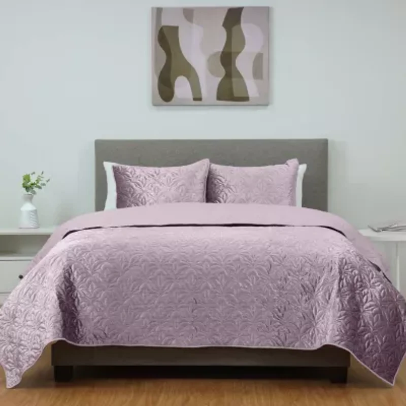 Lemon Tree Lilith Mauve Quilt Set