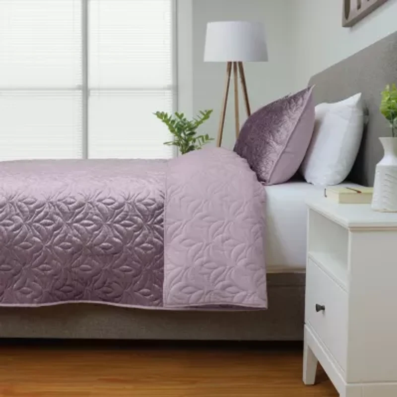 Lemon Tree Lilith Mauve Quilt Set