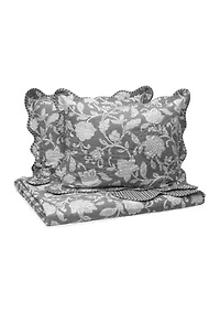 Stencil Vine Reversible Quilt Set