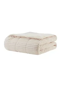 Parker Corduroy Plush Down Alternative Throw
