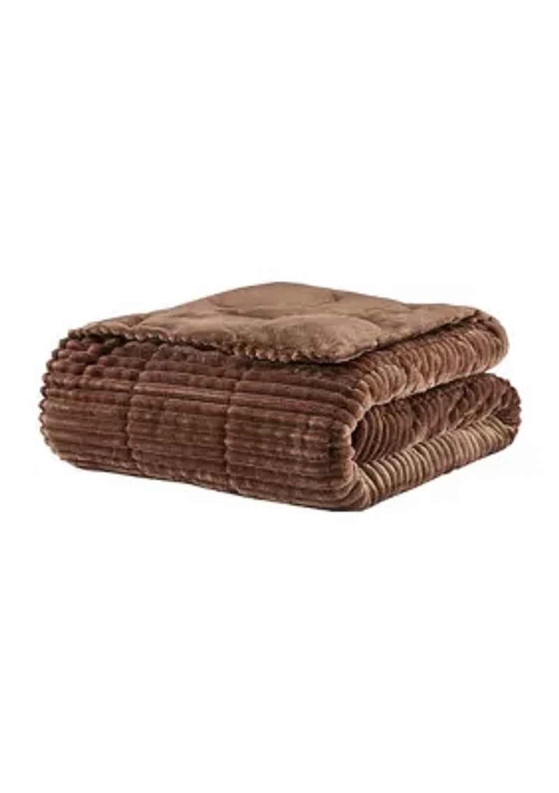 Parker Corduroy Plush Down Alternative Throw