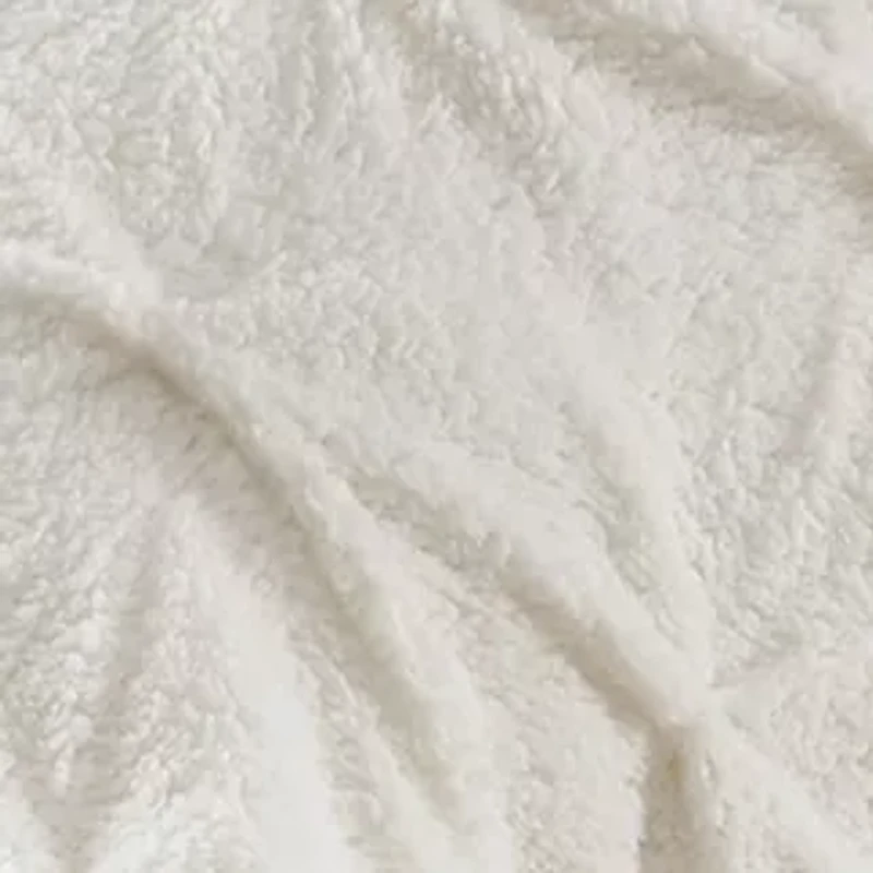 Addison Pintuck Sherpa Down Alternative Comforter Set