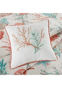 Pebble Beach 6 Piece Cotton Sateen Quilt Set with Throw Pillows