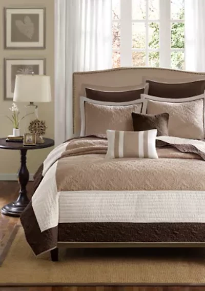 Attingham Beige 7-Piece Coverlet Set 