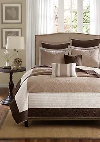 Attingham Beige 7-Piece Coverlet Set 