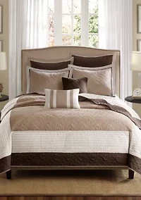 Attingham Beige 7-Piece Coverlet Set 