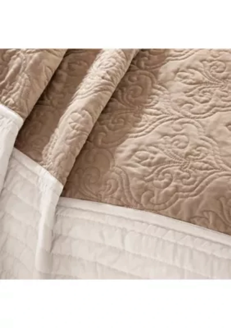 Attingham Beige 7-Piece Coverlet Set 