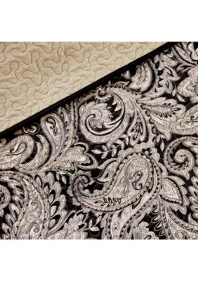 Aubrey 6 Piece Jacquard Quilt Set with Throw Pillows