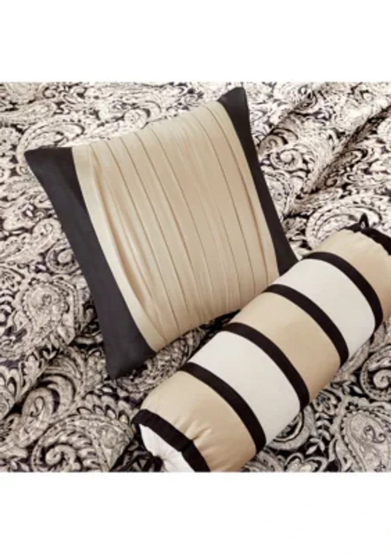 Aubrey 6 Piece Jacquard Quilt Set with Throw Pillows