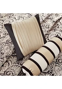 Aubrey 6 Piece Jacquard Quilt Set with Throw Pillows