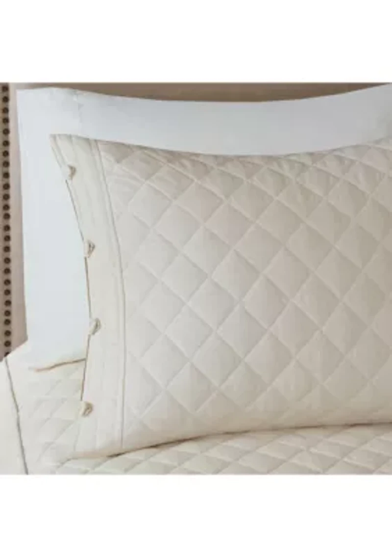 Breanna 4-Piece Tailored Bedspread Set - Ivory