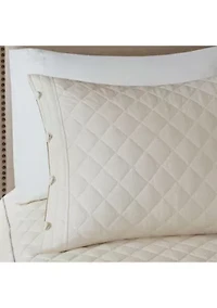 Breanna 4-Piece Tailored Bedspread Set - Ivory