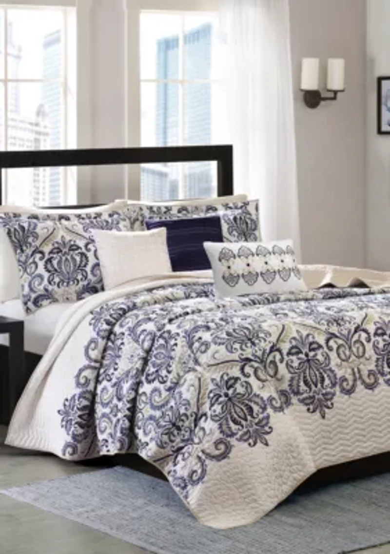 Cali 6-Piece Quilted Coverlet Set