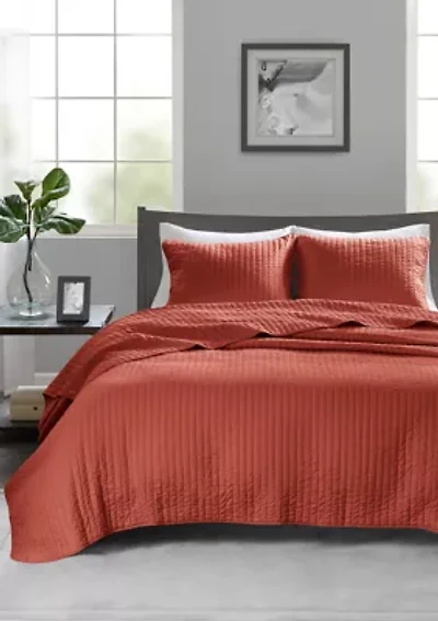 Keaton White Coverlet Set