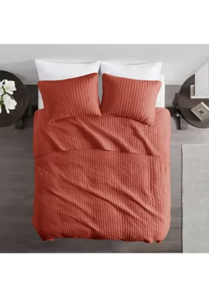 Keaton White Coverlet Set