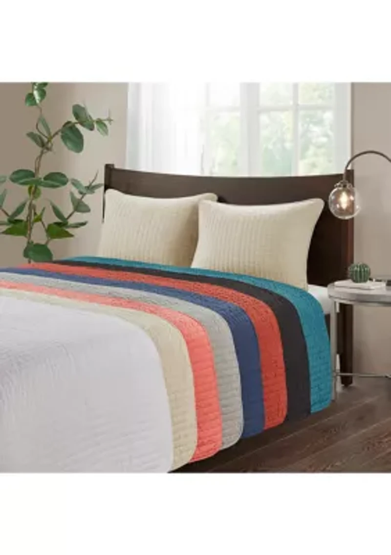 Keaton White Coverlet Set