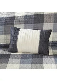 Ridge 6-Piece Herringbone Red Coverlet Set