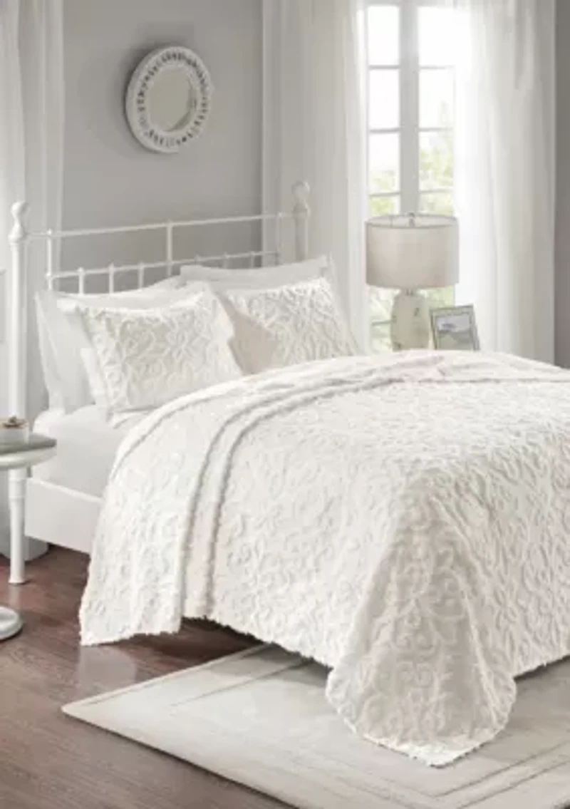 Sabrina 3 piece Tufted Cotton  Bedspread Set