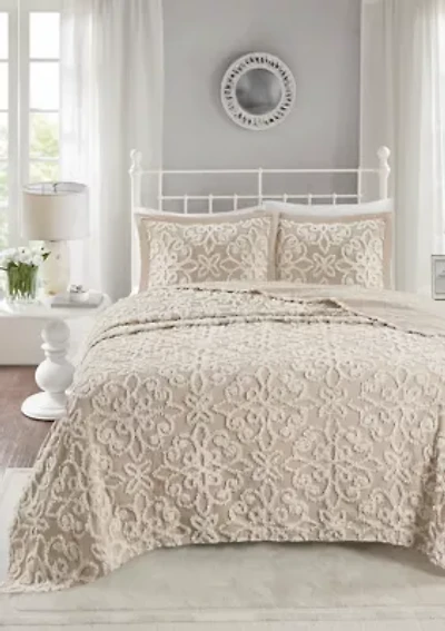 Sabrina 3 piece Tufted Cotton Bedspread Set