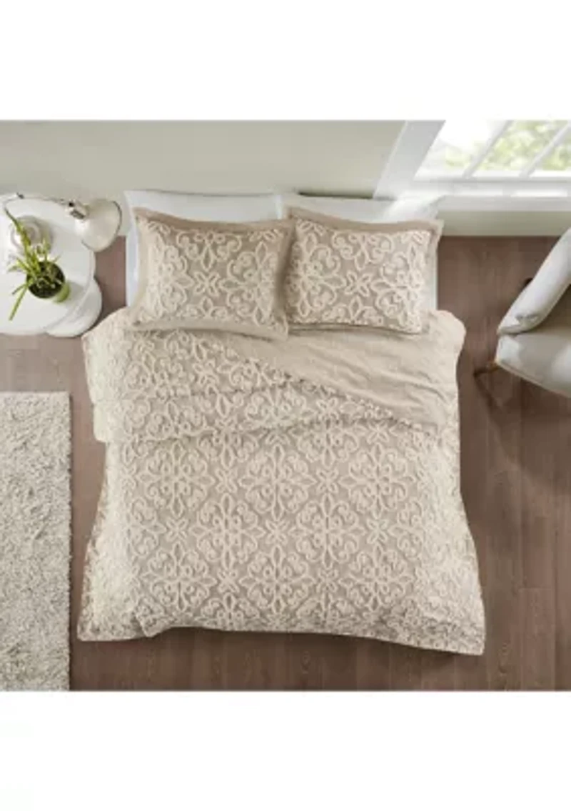 Sabrina 3 piece Tufted Cotton Bedspread Set