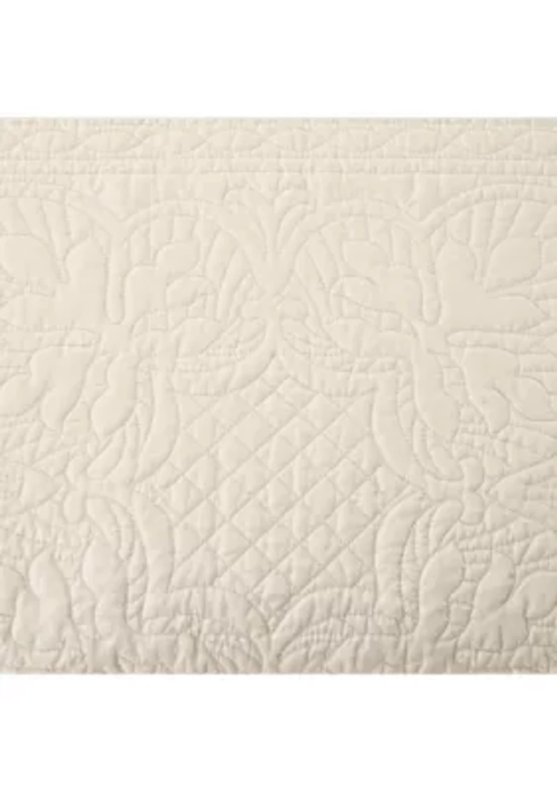 Tuscany 3 Piece Reversible Scalloped Edge Quilt Set