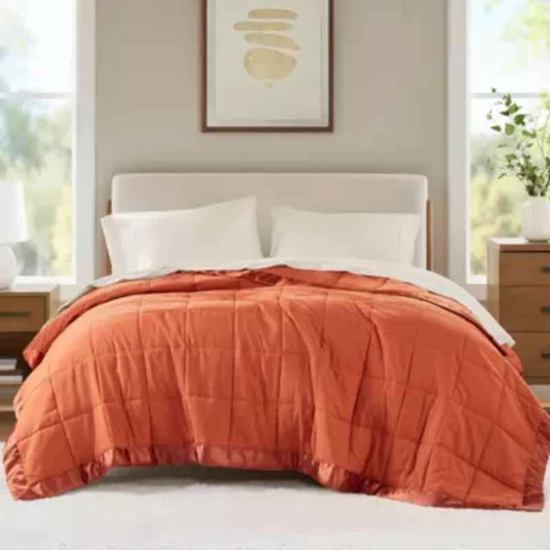 Windom Lightweight Down Alternative Blanket with Satin Trim