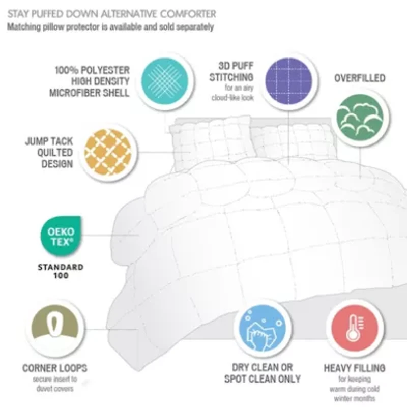 Stay Puffed Overfilled Down Alternative Comforter