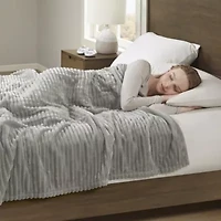 Corded Plush Heated Blanket