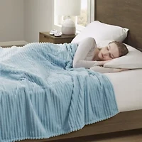 Corded Plush Heated Blanket