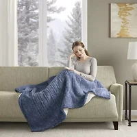 Marbled Sherpa Heated Throw