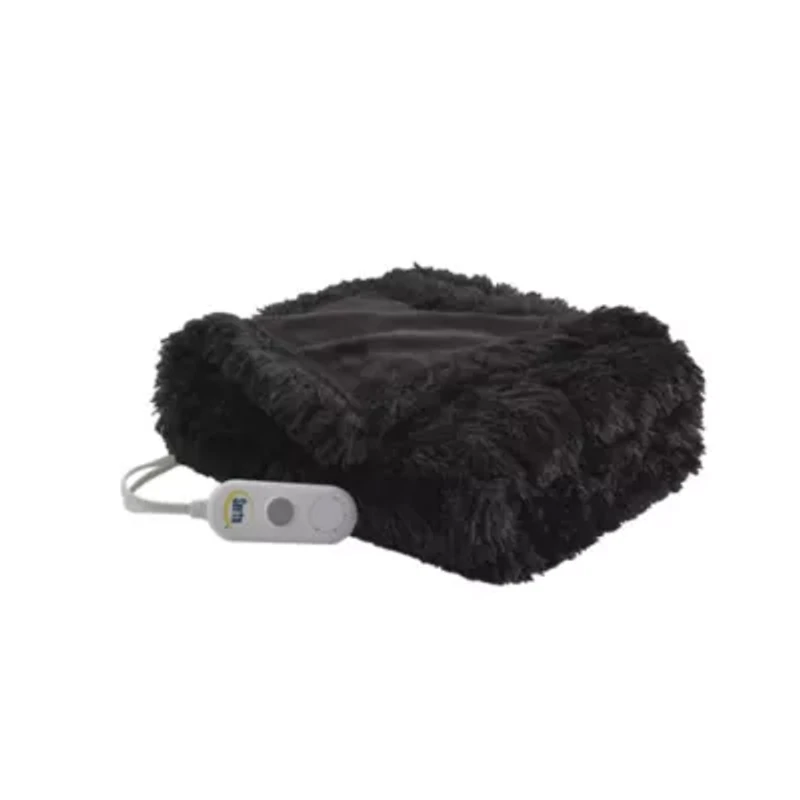 Malea Heated Shaggy Faux Fur Throw
