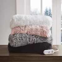 Malea Heated Shaggy Faux Fur Throw