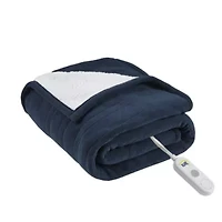 Fleece to Sherpa Heated Throw