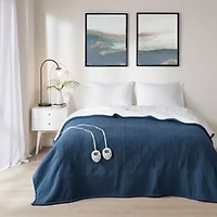 Fleece to Sherpa Heated Blanket