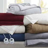 Fleece to Sherpa Heated Blanket