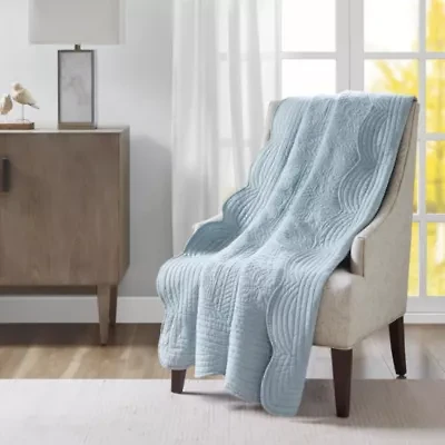Tuscany Oversized Quilted Throw with Scalloped Edges