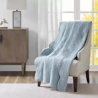 Tuscany Oversized Quilted Throw with Scalloped Edges