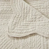 Tuscany Oversized Quilted Throw with Scalloped Edges