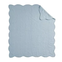 Tuscany Oversized Quilted Throw with Scalloped Edges