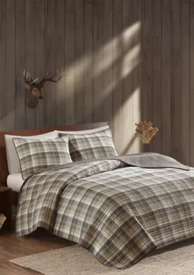 Tasha 3-Piece Taupe Quilt Mini Set