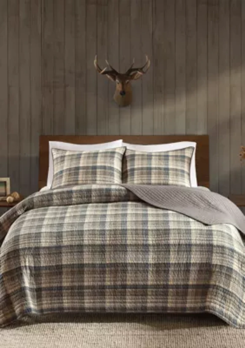 Tasha 3-Piece Taupe Quilt Mini Set