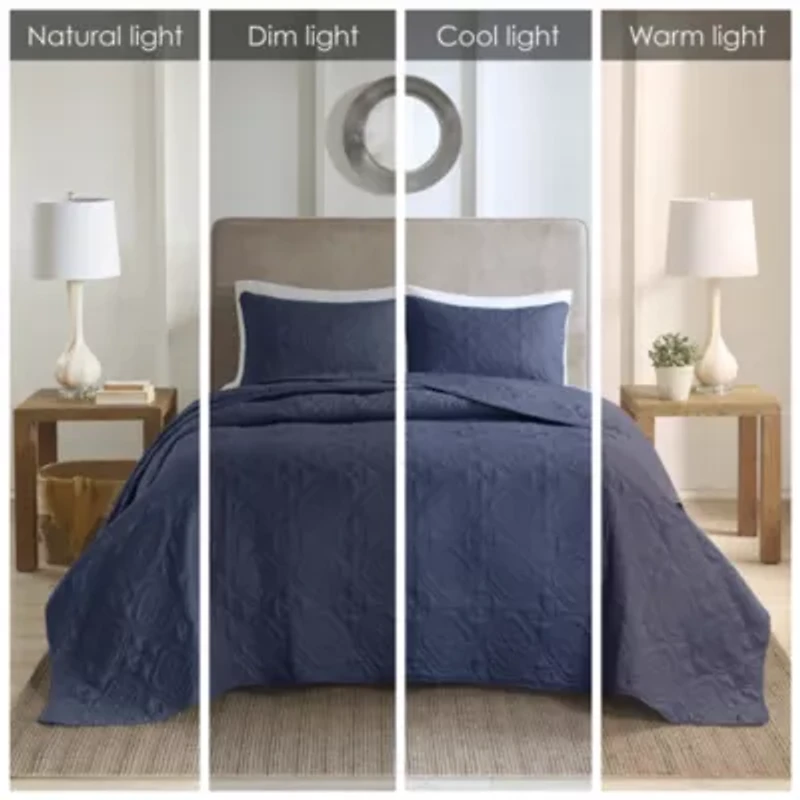 Oakley 3 Piece Reversible Bedspread Set