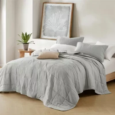 Mina Waffle Weave Textured Quilt Set