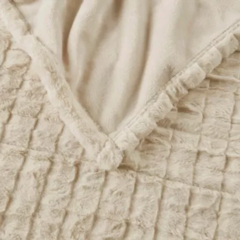 Zuri Oversized Faux Fur Heated Throw