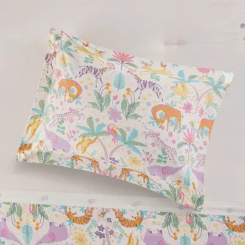 Lulu Floral Reversible Cotton Duvet Cover Set with Throw Pillow