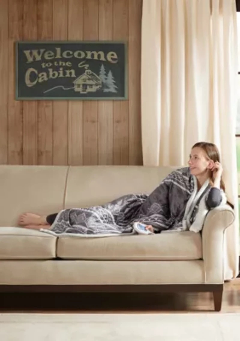 Anderson Oversized Mink to Berber Heated Throw