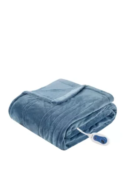 Heated Plush Throw Blanket