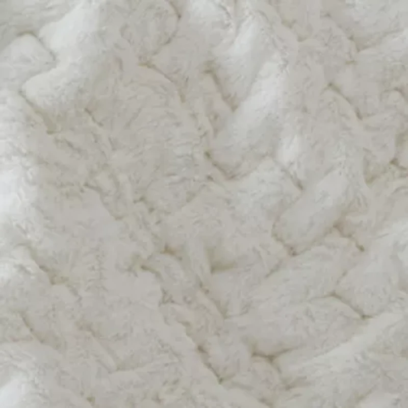 Ruched Fur Throw